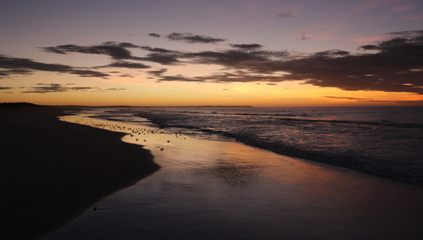 Sunset at Gnaraloo Bay - No artificial lights, No light pollution, Sea turtles need Dark Sky