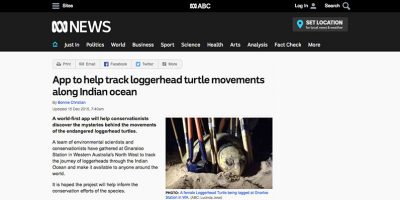 App to help track loggerhead turtle movements along Indian ocean