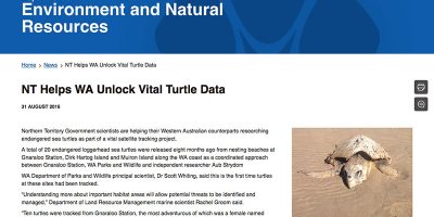 NT Helps WA Unlock Vital Turtle Data